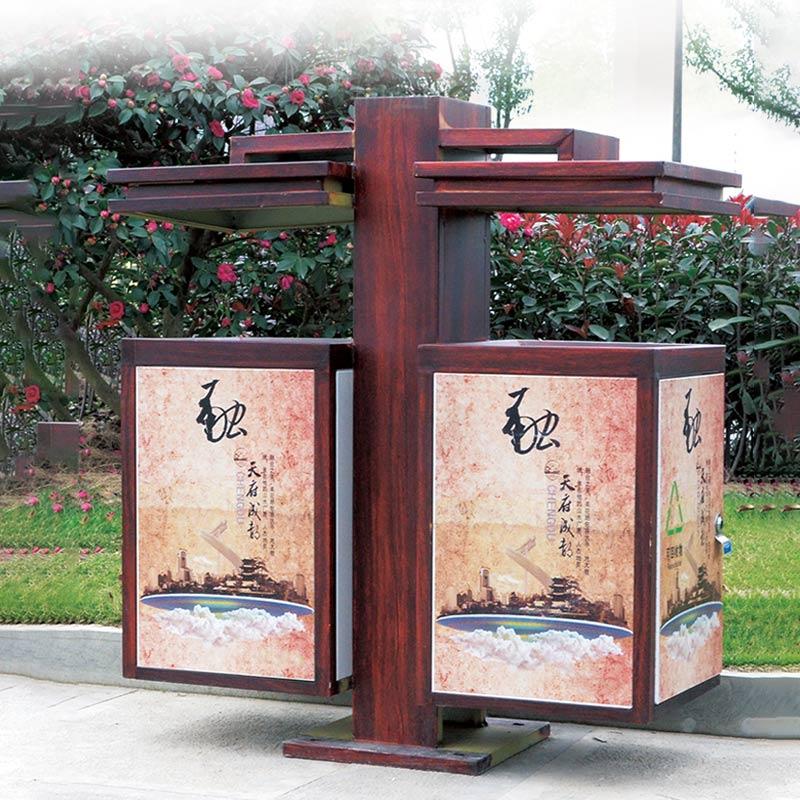 仿古两分类垃圾桶 