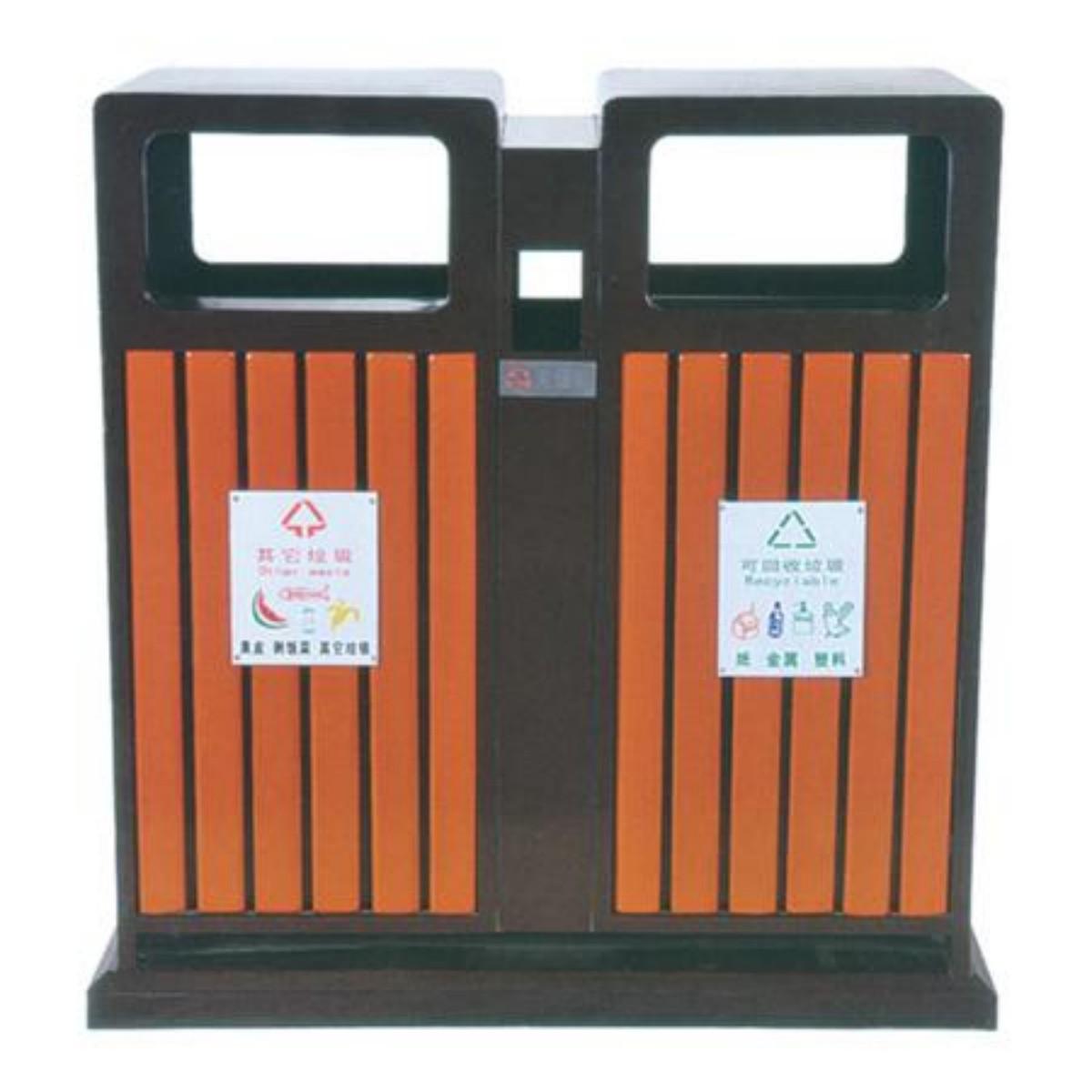 钢木垃圾桶0304 90X38X95