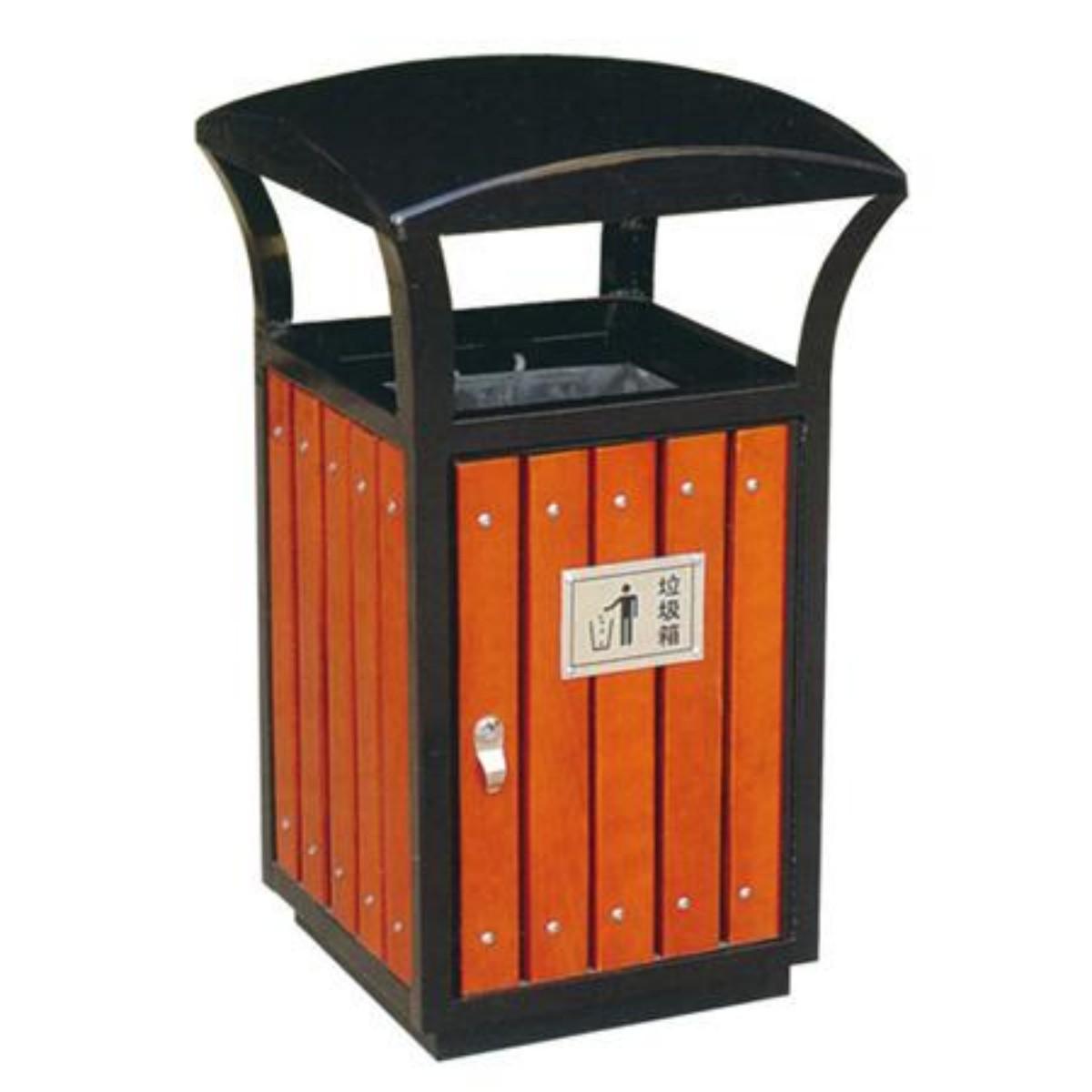 钢木垃圾桶0502 49X49X90