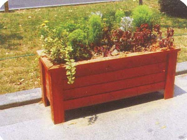 防腐木花箱户外